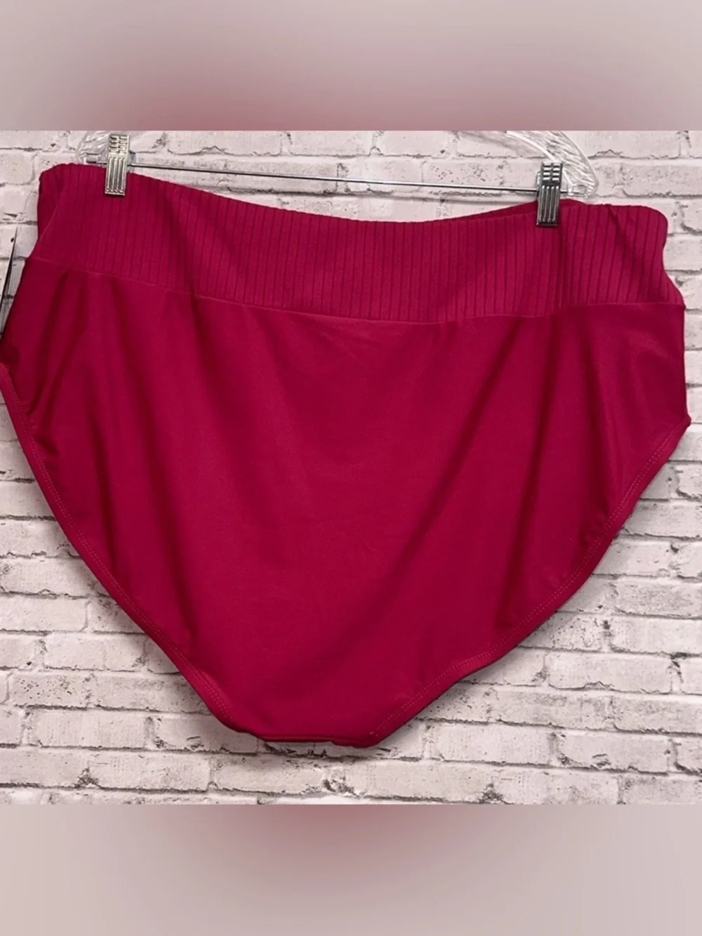 Terra & Sky Pink Womens Size 4XL Pink Swim Bottom High Waist Tummy Control NEW